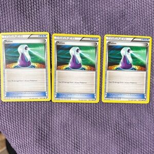 3 Pokemon Trainer Cards - Healing Potion
